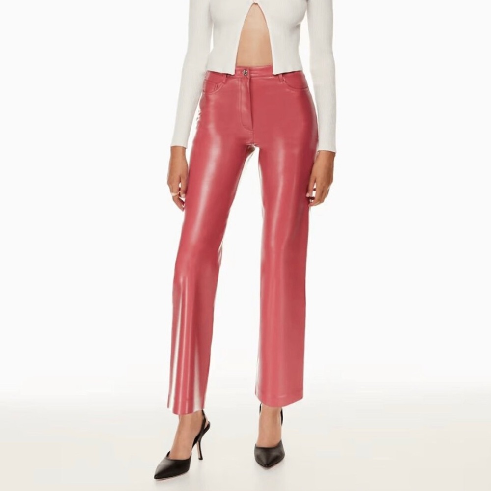 Aritzia Wilfred The Melina™ Cropped New Rose Pink Pant Sz 10